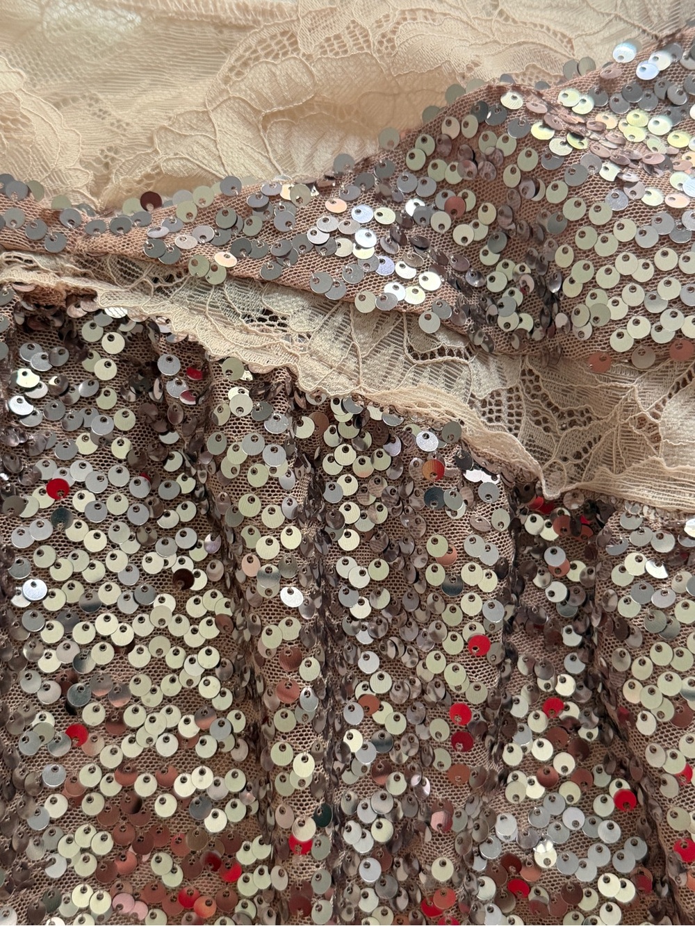 Free People Right Rythm Sequin Cami in Champagne - Picture 4 of 4